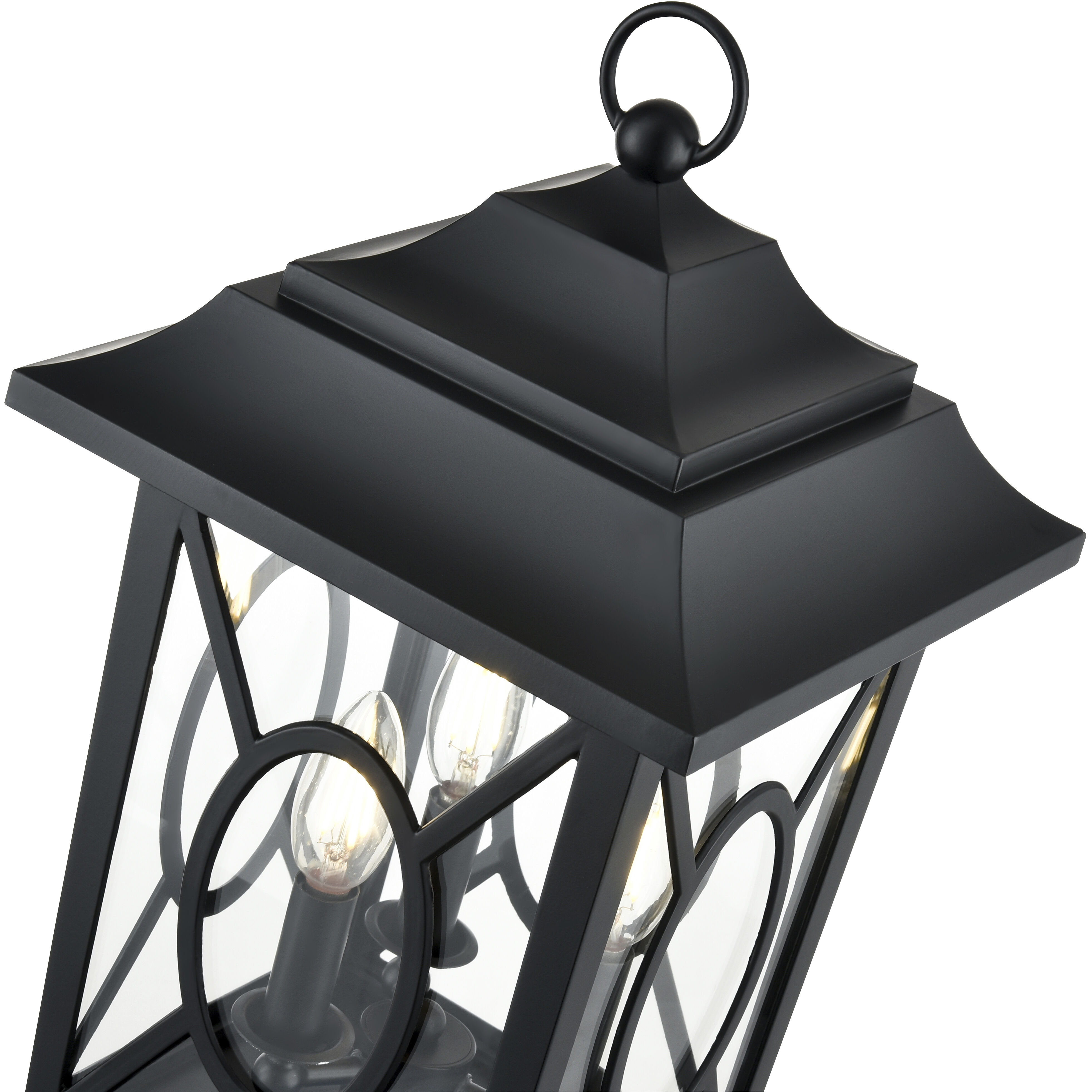 Allbert 3 Light 19.75 inch Powder Coated Black Outdoor Post Lantern
